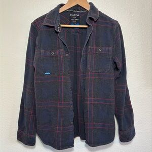 Kavu 100% Cotton Plaid Button Down Flannel Shirt Size Medium | casual | outdoor